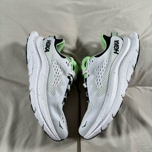 Hoka One One Katana 2 Men Running 7D 6.5 UK Green Apple White 1147930 WTTR EUC